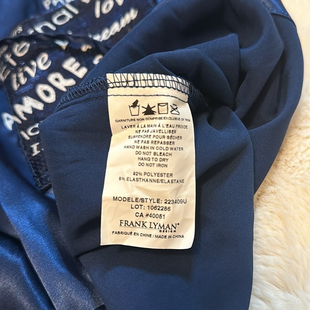 💫Frank Lyman💫 Montreal Design Collection Printed Silk Blouse, EUC, Retails $191 - Picture 13 of 15